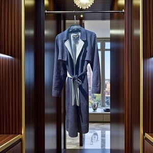 J. Crew Harriet Double Faced Wool Blend Wrap Trench Coat